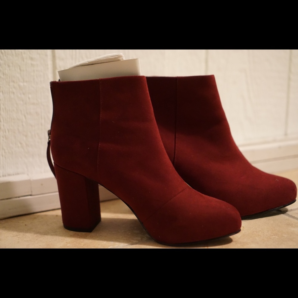 Top shop Office London red suede boots